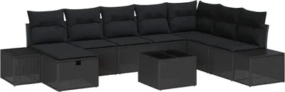 Image de vidaXL, 9 pièces, couleur noire
