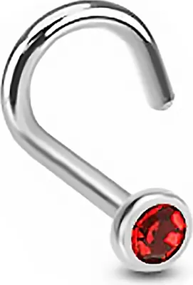 Produktbild von Nasenpiercing Stecker Nasenstecker Stift Nasen Piercing gebogen Zirkonia Kristall