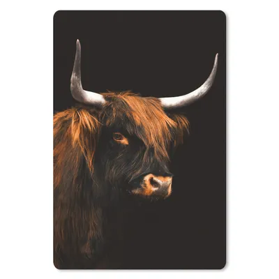 Produktbild von MuchoWow® Mauspad Mousepad Schottischer Highlander - Schwarz - Fell 40x60 cm - Mousepads - Maus Mat - Pad - Mausunterlage - Schreibtisch Accesoire