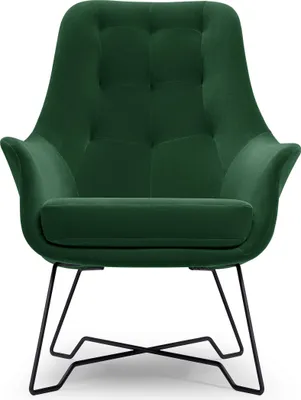 Produktbild von Masseno Polstersessel SEDUTA, Modern Loungesessel ergonomisch, Velours-Stoff Grün