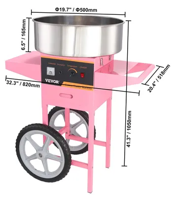 Produktbild von Zuckerwattmaschine - Zuckerwattgerät - Zuckerwolkenmaschine - Partygerät - Jahrmarktmaschine - 500 Watt Motor