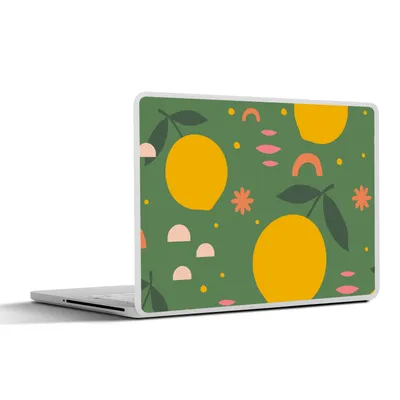 Produktbild von MuchoWow® Laptop Aufkleber Sticker Cover Zitrone - Rosa - Design 36.5x27.5 cm - Laptop-Sticker