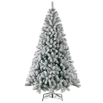 Produktbild von Künstlicher Weihnachtsbaum Tannenbaum, Schneebaum mit 1006 Spitzen 46 Zweige, 180 cm, 100% PVC Weihnachtsbaum mit Metallständer, realistisch dicht