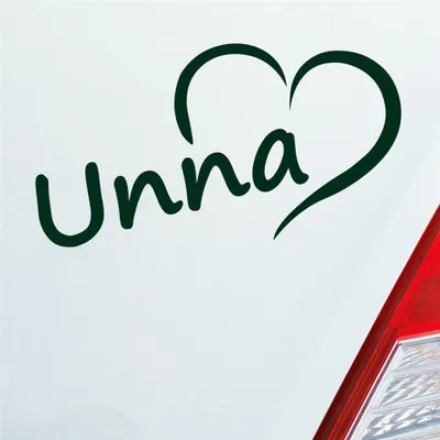 Produktbild von Auto Aufkleber Unna Herz Stadt City Liebe Love Heimat 15x8 cm Dunkelgrün Sticker Heckscheibenaufkleber