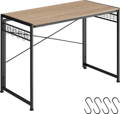A product shot of a desk against a white background.
