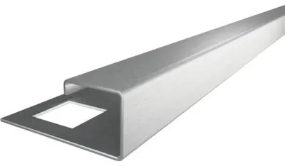 Produktbild von AKKIT Quadratprofil Edelstahl gebürstet 250 x 10 mm