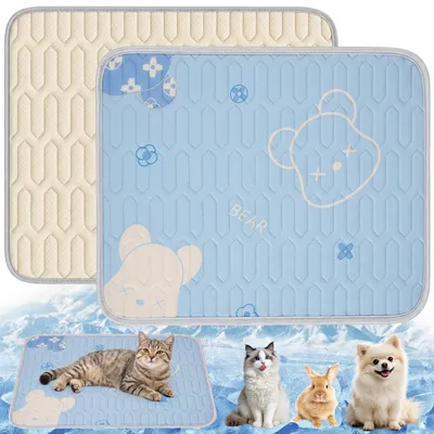 Selbstkühlende Latex-Kühlmatte für Hund & Katze, 50x40 cm, blau