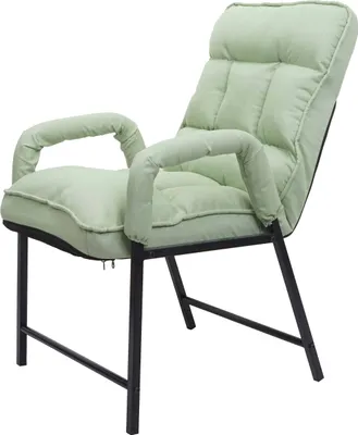 Produktbild von Esszimmerstuhl HWC-K40, Stuhl Polsterstuhl, 160kg belastbar Rückenlehne verstellbar Metall  Stoff/Textil mint-grün