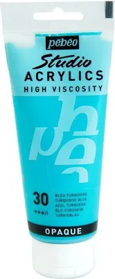 Image de Peinture acrylique opaque - Bleu turquoise - 100 ml