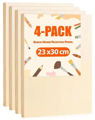 Produktbild von Birken-Sperrholzplatten - Unbehandeltes Holz - 22,9 x 30,5 cm - 19 mm - Zum Laserschneiden und Gravieren - DIY-Basteln