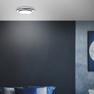 Produktbild von LED-Deckenleuchte, Ø 34 cm, 2400 lm, 3000 K, schwarz/weiß