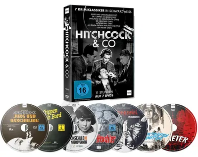 Produktbild von Hitchcock & Co - 7 Krimiklassiker in Schwarz-weiß
