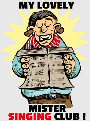 Produktbild von vianmo Holzschild 40x30 cm My lovely Mr Singing Club