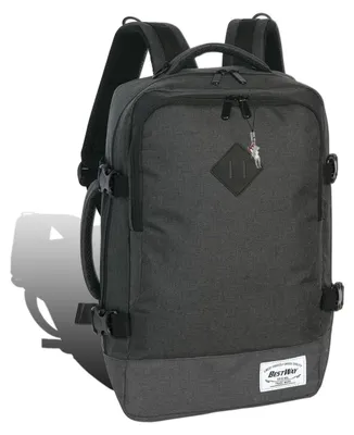 Produktbild von Bestway dunkelgrauer Tagesrucksack Bordgepäck Businessrucksack uni Flugbegleiter D2ORI103S