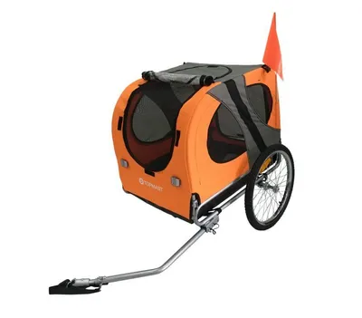 Produktbild von Hundefahrradanhänger Starline Original L - Orange - Faltbar - Hundeanhänger - Fahrradanhänger für Hunde bis 40 kg