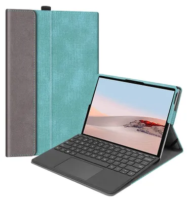 Produktbild von Fintie Hülle für Microsoft Surface Go 4 (2023) / Surface Go 3 (2021) / Surface Go 2 (2020) / Surface Go (2018) 10 Zoll Tablet, Multi-Sichtwinkel Schutzhülle, Type Cover Kompatibel, Türkis