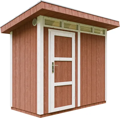 Produktbild von Gartenhaus B161xL294xH239 cm 3m² mit Boden und Bitumenfliesen- TIMBELA M901 -REDWOODRED