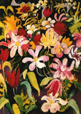 Produktbild von Kunstkarte August Macke "Blumenteppich"