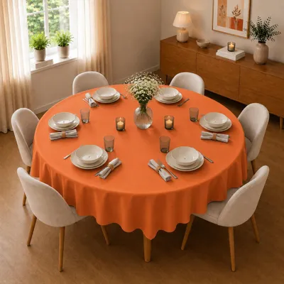 Produktbild von Tischdecke Ø 160 cm für Küche & Esstisch in Orange