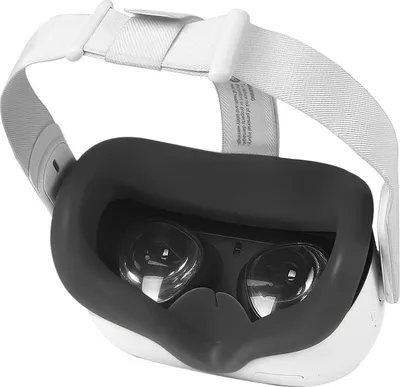 Produktbild von Silikon-VR-Gesichtsschutz für Meta/Oculus Quest 2, Abdeckung, VR-Headset, schweißfest, wasserdicht, Ersatz-Gesichtspolster, Oculus Quest 2-Zubehör (schwarz)