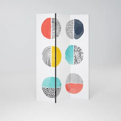 Produktbild von SpaceRebels Paravent Raumteiler - 3-teilig Raumtrenner, Druck 2-Seite - Raumtrenner - Trennwand Wohnung - Room Divider - Spanische Wand Deko Modern Sichtschutz