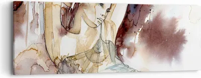 Produktbild von Bild auf Leinwand - Leinwandbild - Frau Modell - 90x30cm - Wand Bild - Wanddeko - Wandbilder - Leinwanddruck - Bilder - Kunstdruck - Wanddekoration - Leinwand bilder - Wandkunst - AB90x30-3552