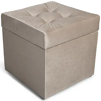 Obrázek produktu pro MG Design, šedý podlahový taburet, 45x45 cm - úložný prostor 50 litrů, nosnost až 300 kg, ihned k použití, snadno se udržuje, vhodný do obývacího pokoje i chodby