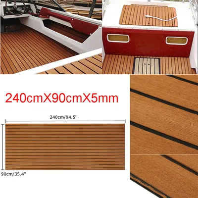 Produktbild von Teak EVA Schaum Boot Yacht Bodenbelag 240x900CM Matte Deck Teppich Selbstklebend