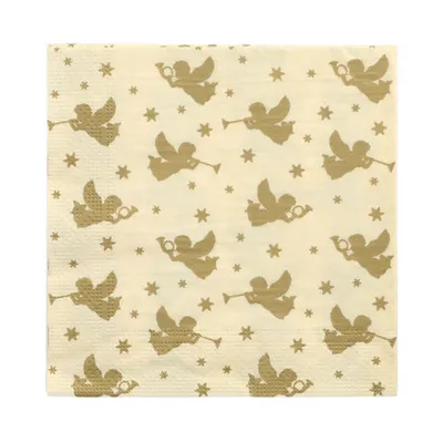 Produktbild von Servietten, 3-lagig 1/4-Falz 33 cm x 33 cm "Angelots"