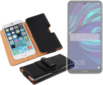 Produktbild von K-S-Trade Schützhülle Handyhülle kompatibel mit Huawei Y7 (2019) Holster Gürtel Tasche Schutzhülle Handy-Tasche Smartphone Case Seitentasche