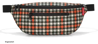 Image de reisenthel beltbag M, sac ventral, sac banane, sac à bandoulière, sac, tissu polyester, Glencheck Red, 2 L, WY3068