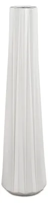 Produktbild von Deko Bodenvase MATTWEISS RELIEF H. 65cm matt weiß aus Keramik Formano