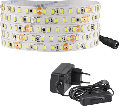 Obrázek produktu pro Sada LED pásků 24V 5m IP20 6500K napájení, vypínač 319234 Polux