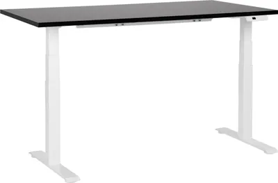 Produktbild von BELIANI Schreibtisch Schwarz & Weiß Melamin 160x72cm Elektrisch Höhenverstellbar Rechteckig mit USB Metallgestell Modern Büro Steh-Sitz-Tisch Stehtisch