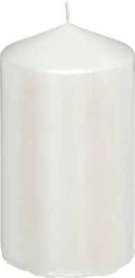 Image de Bougie cylindrique, brillante, 12 cm