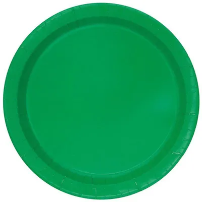 Produktbild von 16 Pappteller dunkelgrün ca. 22,8 cm Durchmesser