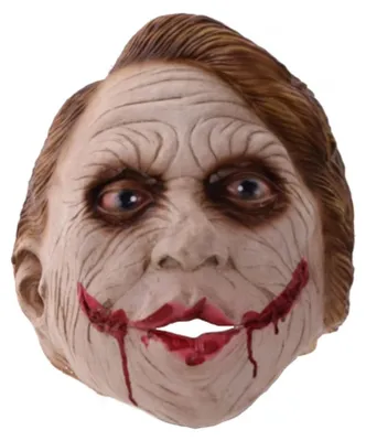 Produktbild von Halloween Maske - Blutmund und Augenringe Ganzkopfmaske Latex Karneval