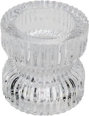 Produktbild von Glas Kerzenleuchter zum Wenden für Teelichter und Spitzkerzen