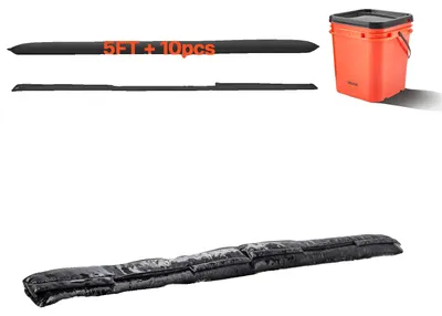 Obrázek produktu pro VEVOR pytle s pískem (bez písku) 10 ks (153 x 21 cm) protipovodňová zábrana ochrana před povodněmi opakovaně použitelné, protipovodňové pytle pro dům dveře sklep garáž protipovodňové pytle včetně kbelíku