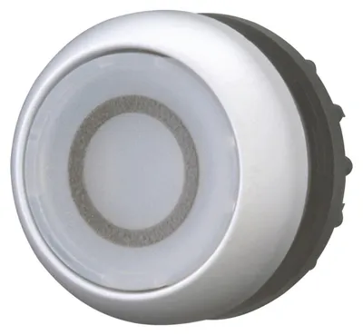 Produktbild von Eaton M22-DL-W-X0, Drucktasten-Schalter, Schwarz, Metallisch, Weiß, IP66, IP67, IP69, 29,7 mm, 29,7 mm, -25 - 70 °C