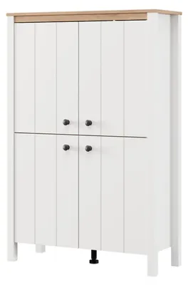 Produktbild von Fonz - Vitrine, 86x34x131h cm Weiß, 3 Regalböden