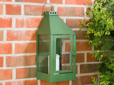 Produktbild von A2 Living Allwetter Wandlaterne Grün 45 cm Metall Outdoor Laterne wetterfest
