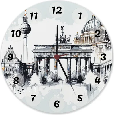 Produktbild von Skyline Berlin Wanduhr aus Alu