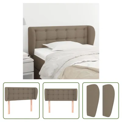 Produktbild von The Living Store Kopfteil mit Ohren Taupe 83x23x78/88 cm Stoff