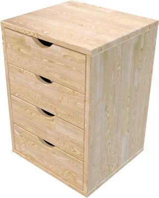 Produktbild von Schubladencontainer mit 4 Schubladen - Naturlack
