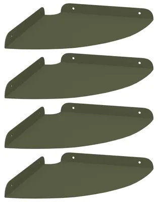 Produktbild von vidaXL Eckregal zum Schweben 4 stk. Olive Grün 24 x 24 x 2 cm