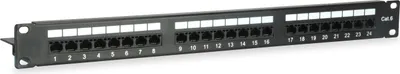 Produktbild von Equip Patchpanel 24x Cat6 19" UTP 1HE Keystone Montage sw