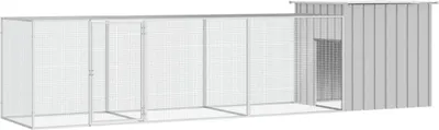 Produktbild von Hühnerkäfig Grau 400x91x100 cm Verzinkter Stahl