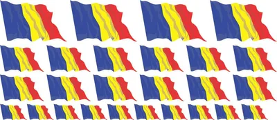Produktbild von Mini Aufkleber Set - Pack wehend - 4x 51x31mm+ 12x 33x20mm + 10x 20x12mm- selbstklebender Sticker - Rumänien - Flagge / Banner / Standarte fürs Auto, Büro, zu Hause und die Schule - Set of 26