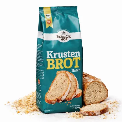 Produktbild von Bauck Mühle Krustenbrot Hafer  glutenfrei 500 g